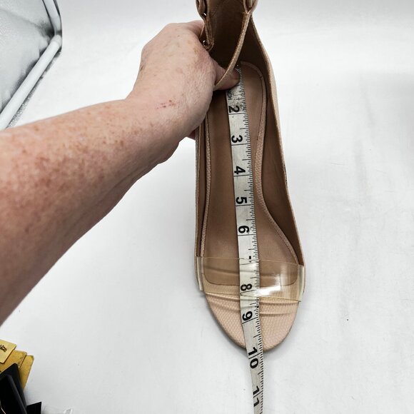 Call It Spring Beige Sandal Toe Heels - Picture 7 of 10